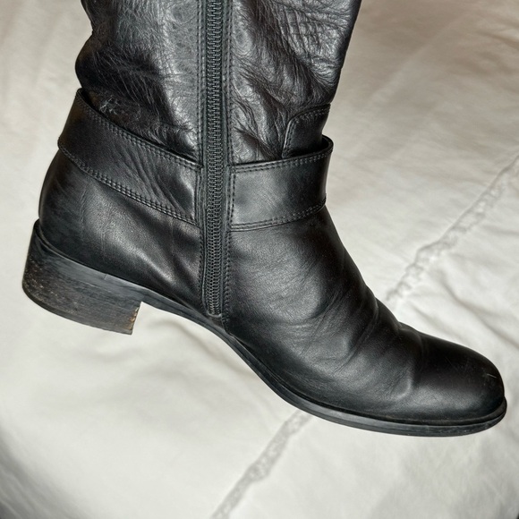 Browns Couture black leather boots gold hardware size 8.5 excellent condtion - Picture 7 of 15